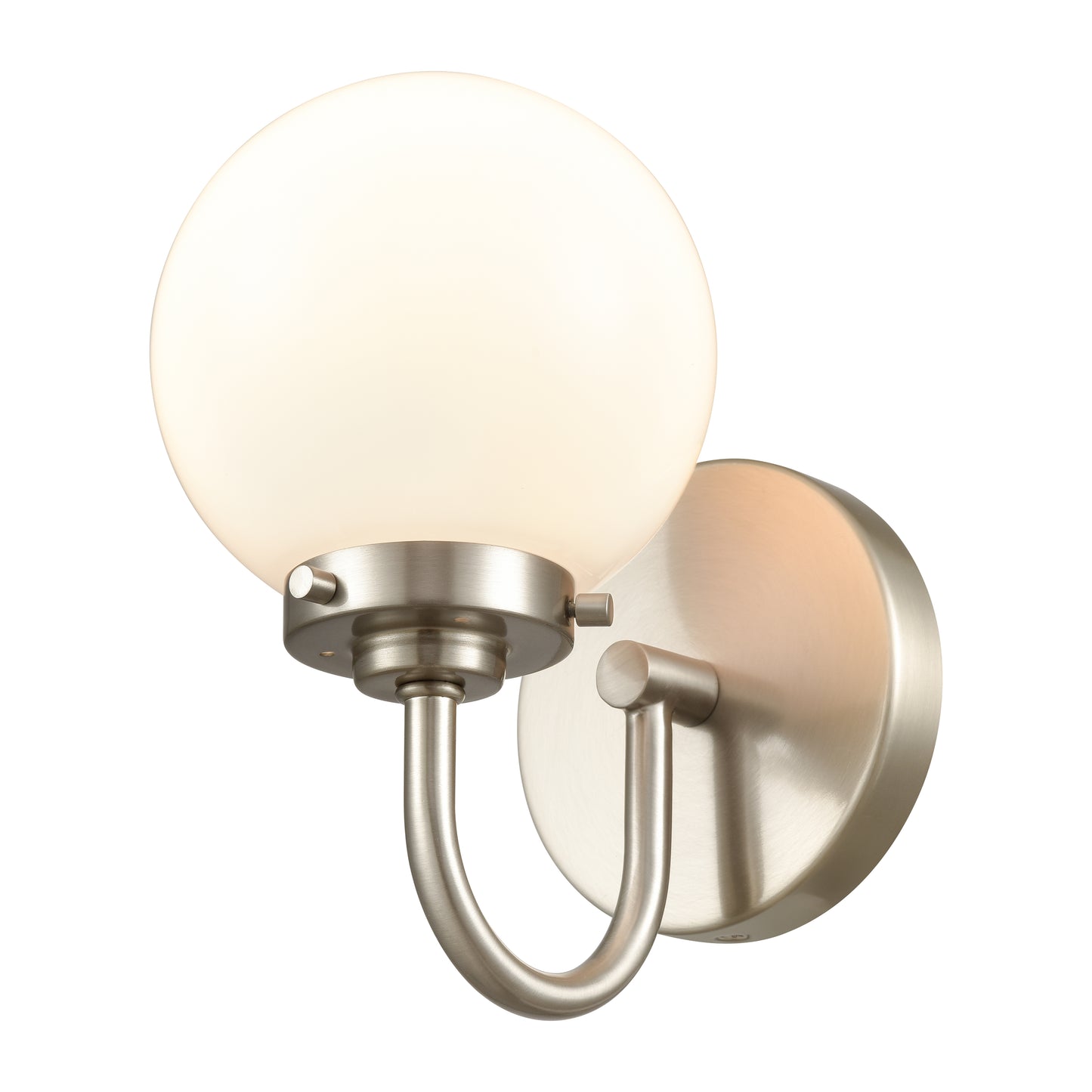 ELK SHOWROOM EC89980/1 Fairbanks 8.5'' High 1-Light Sconce - Brushed Nickel and Opal