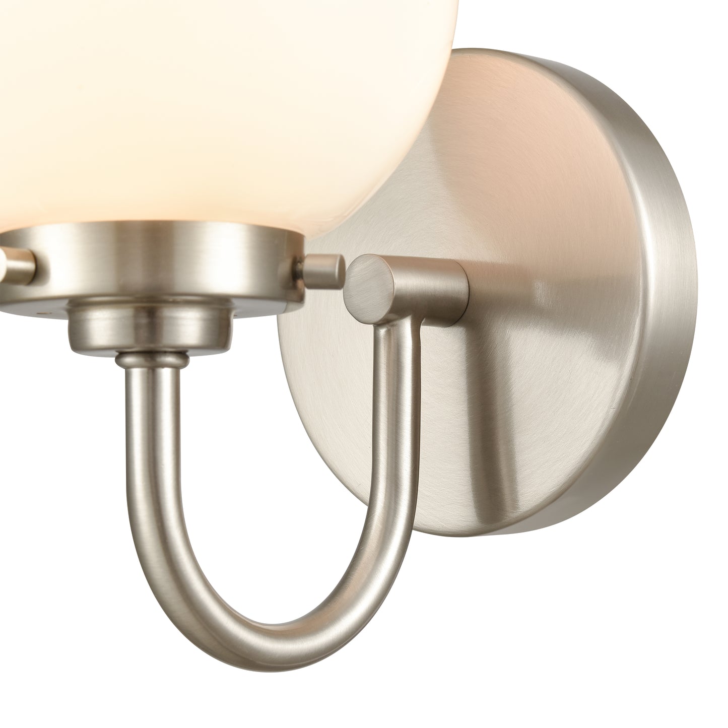 ELK SHOWROOM EC89980/1 Fairbanks 8.5'' High 1-Light Sconce - Brushed Nickel and Opal