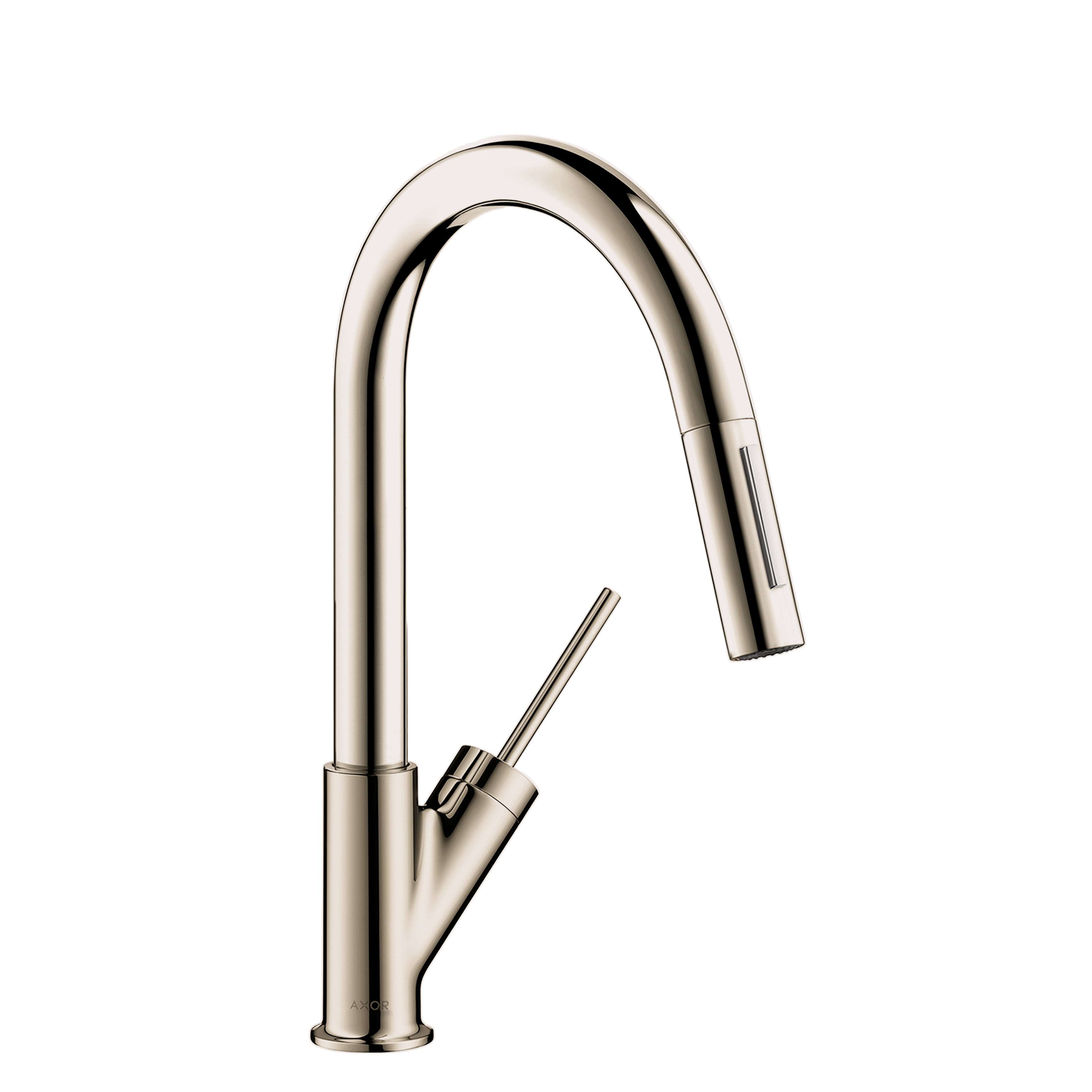 AXOR 10824831 Starck Prep Kitchen Faucet 2-Spray Pull-Down, 1.75 GPM - Polished Nickel