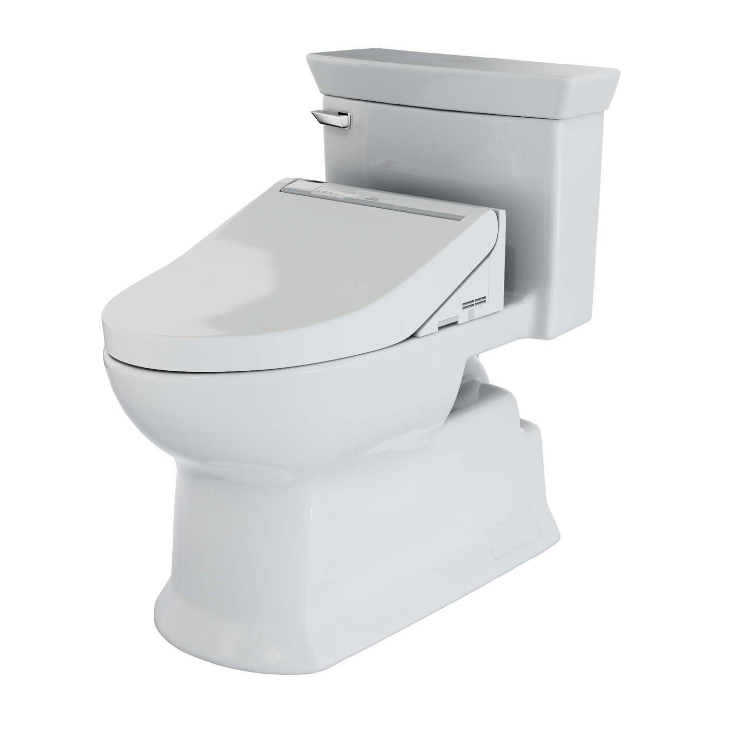 TOTO MW9643084CEFG#01 Washlet+ Soiree Elongated 1.28 Gpf Universal Height Toilet With C5 Bidet Seat - Cotton White