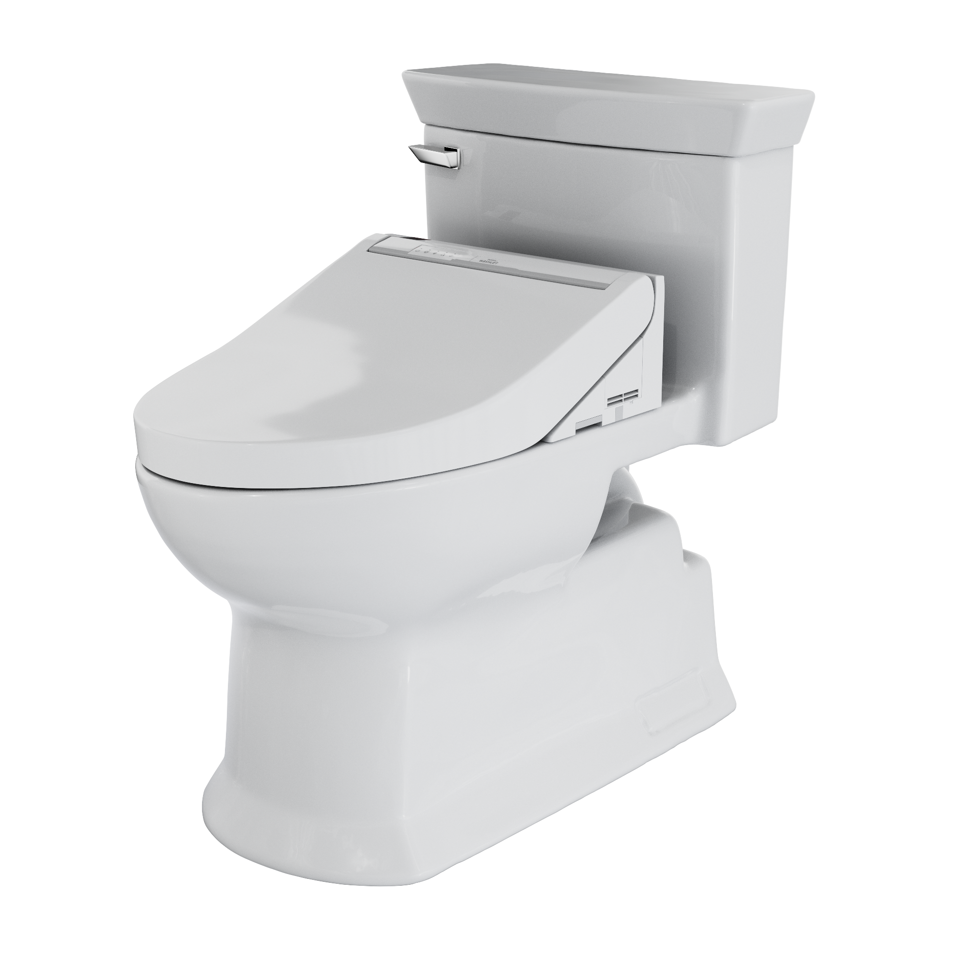 TOTO MW9643084CEFG#01 Washlet+ Soiree Elongated 1.28 Gpf Universal Height Toilet With C5 Bidet Seat - Cotton White