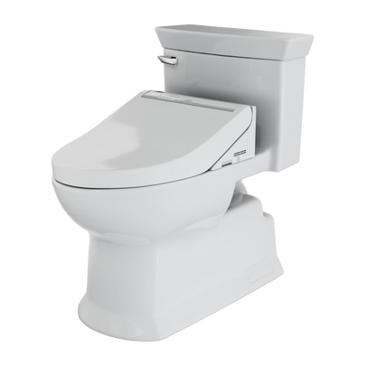 TOTO MW9643084CEFG#01 Washlet+ Soiree Elongated 1.28 Gpf Universal Height Toilet With C5 Bidet Seat - Cotton White