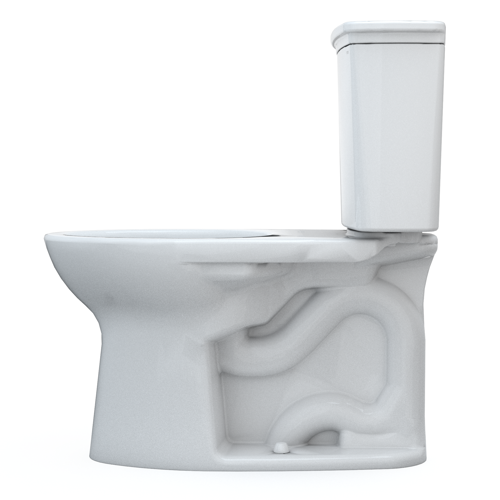 TOTO CST786CEFG#01 Drake Transitional Two-Piece Elongated 1.28 Gpf Universal Height Tornado Flush Toilet With Cefiontect - Cotton White