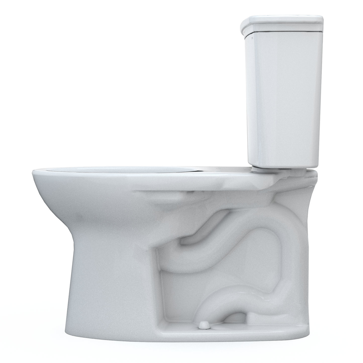 TOTO CST786CEFG.10#01 Drake Transitional Two-Piece Elongated 1.28 GPF Universal Height TORNADO FLUSH Toilet with 10 Inch Rough-In and CEFIONTECT , Cotton White