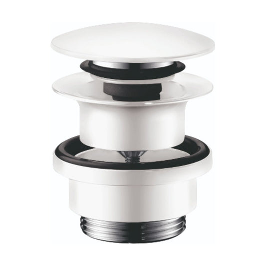 HANSGROHE 50100701 Push-Open Sink Drain in Matte White