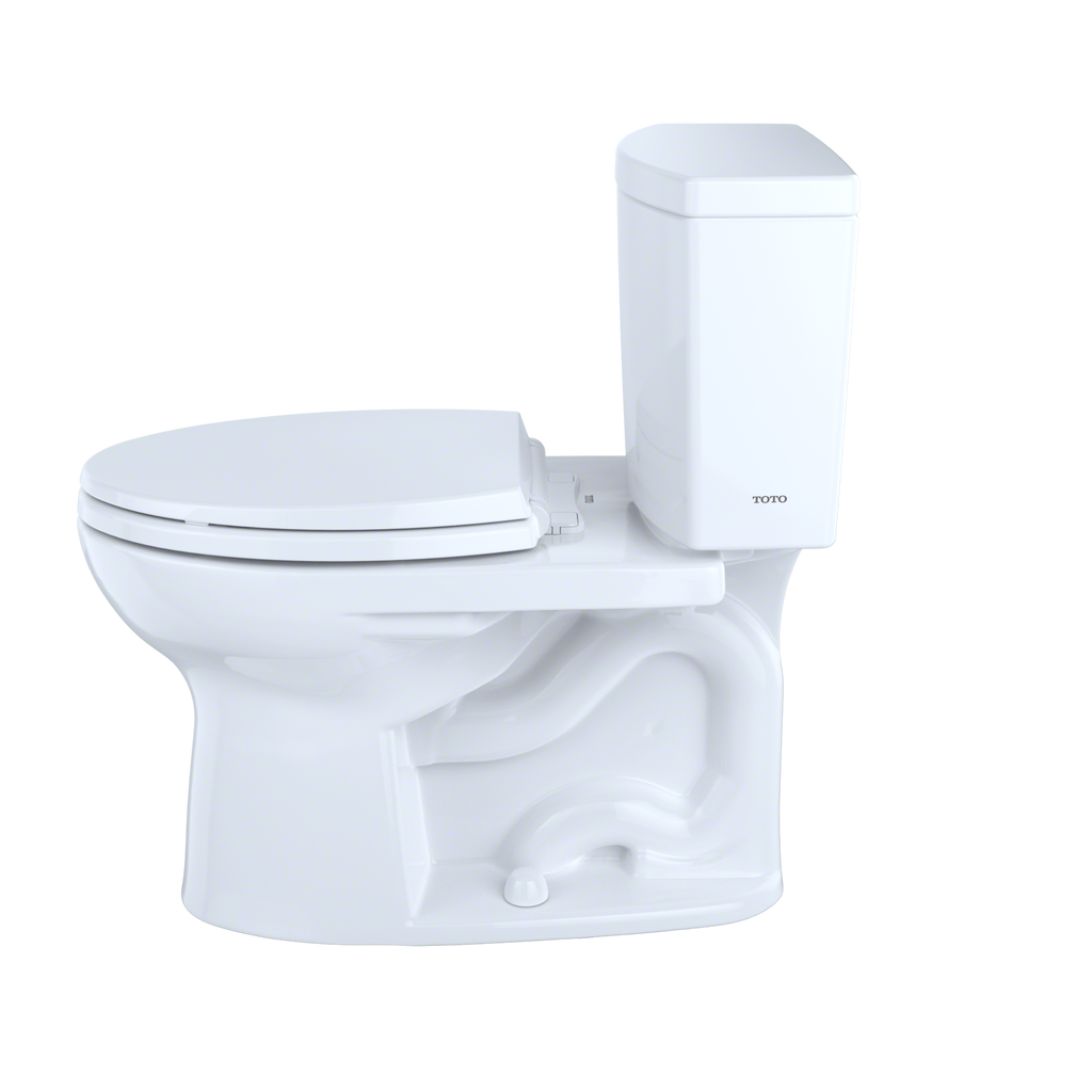 TOTO CST454CUFRG#01 Drake Ii 1G Two-Piece Elongated 1.0 Gpf Universal Height Toilet With Cefiontect And Right-Hand Trip Lever - Cotton White