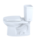 TOTO CST454CUFRG#01 Drake Ii 1G Two-Piece Elongated 1.0 Gpf Universal Height Toilet With Cefiontect And Right-Hand Trip Lever - Cotton White