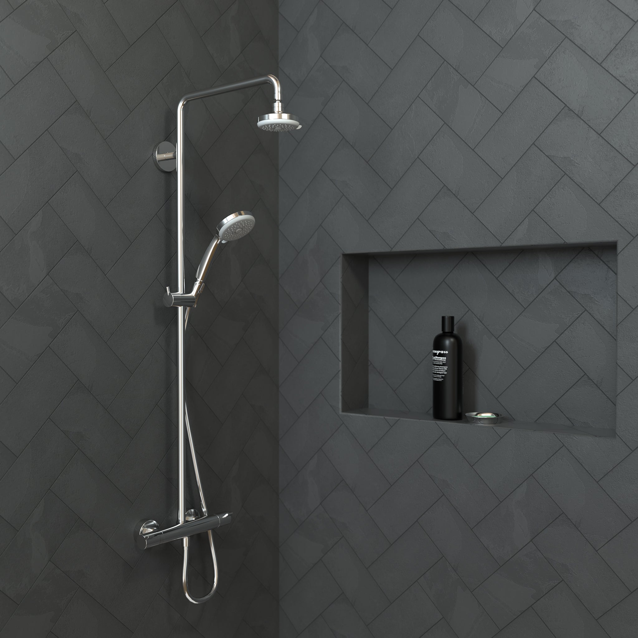 HANSGROHE 04071000 Croma 100 Showerhead E 3-Jet, 2.5 GPM - Chrome