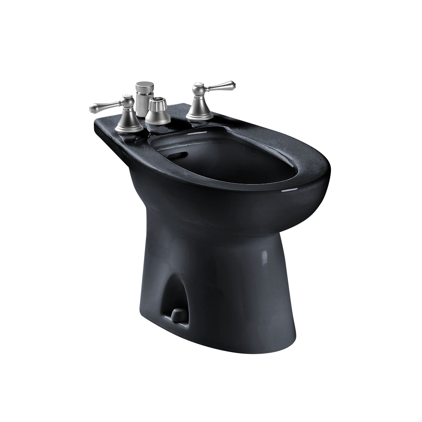 TOTO BT500B#51 Piedmont Deck Mount Vertical Spray Flushing Rim Bidet - Ebony