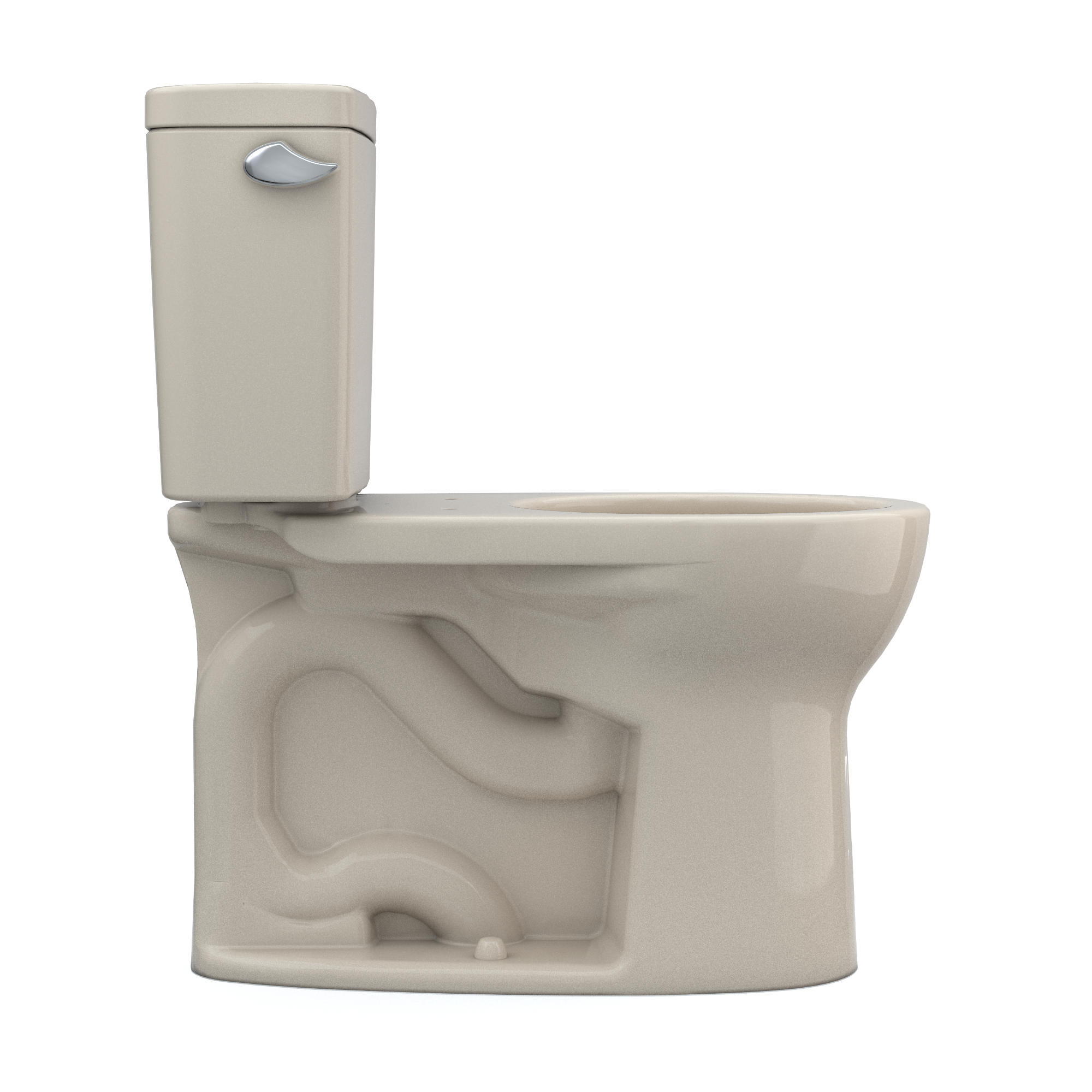 TOTO CST775CEFG#03 Drake Two-Piece Round 1.28 Gpf Universal Height Tornado Flush Toilet With Cefiontect - Bone