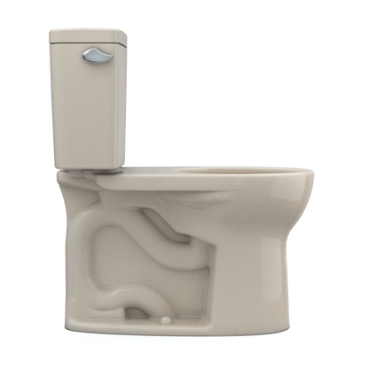 TOTO CST775CSFG#03 Drake Two-Piece Round 1.6 Gpf Universal Height Tornado Flush Toilet With Cefiontect - Bone