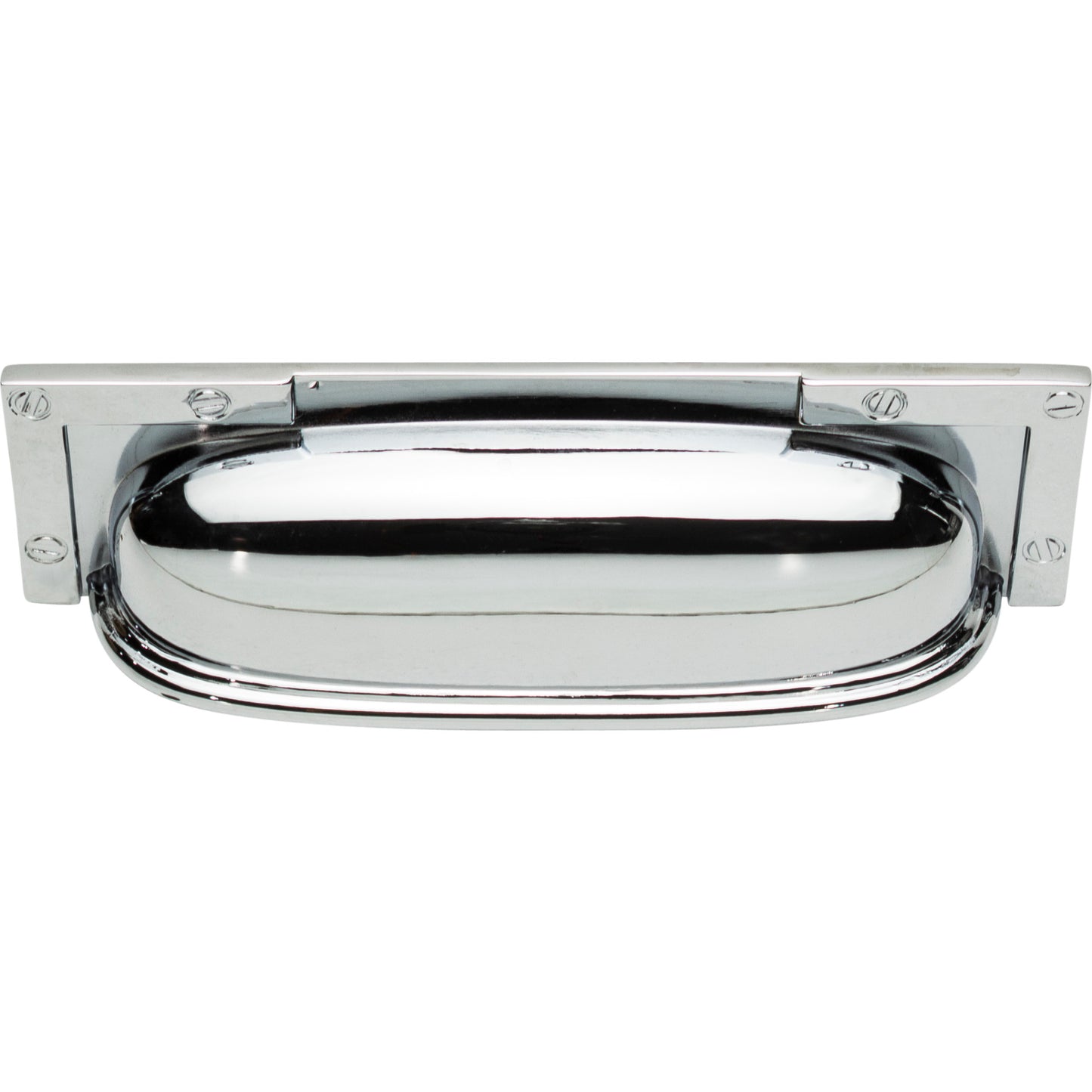 ATLAS 382-CH Campaign 3 3/4" Center to Center Cup/Bin Pull - Polished Chrome