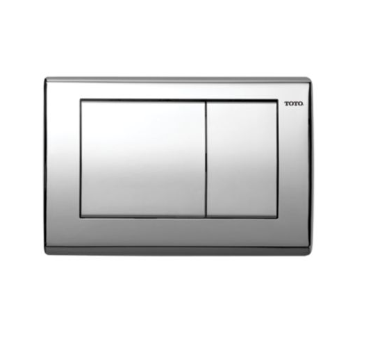 TOTO YT820#CP Rectangular Convex Push Plate For Select Duofit In-Wall Tank System - Polished Chrome