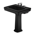 TOTO LPT530.8N#51 Promenade 27-1/2" X 22-1/4" Rectangular Pedestal Bathroom Sink For 8 Inch Center Faucets - Ebony
