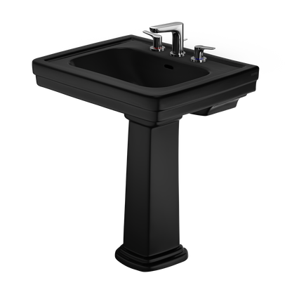 TOTO LPT530.8N#51 Promenade 27-1/2" X 22-1/4" Rectangular Pedestal Bathroom Sink For 8 Inch Center Faucets - Ebony