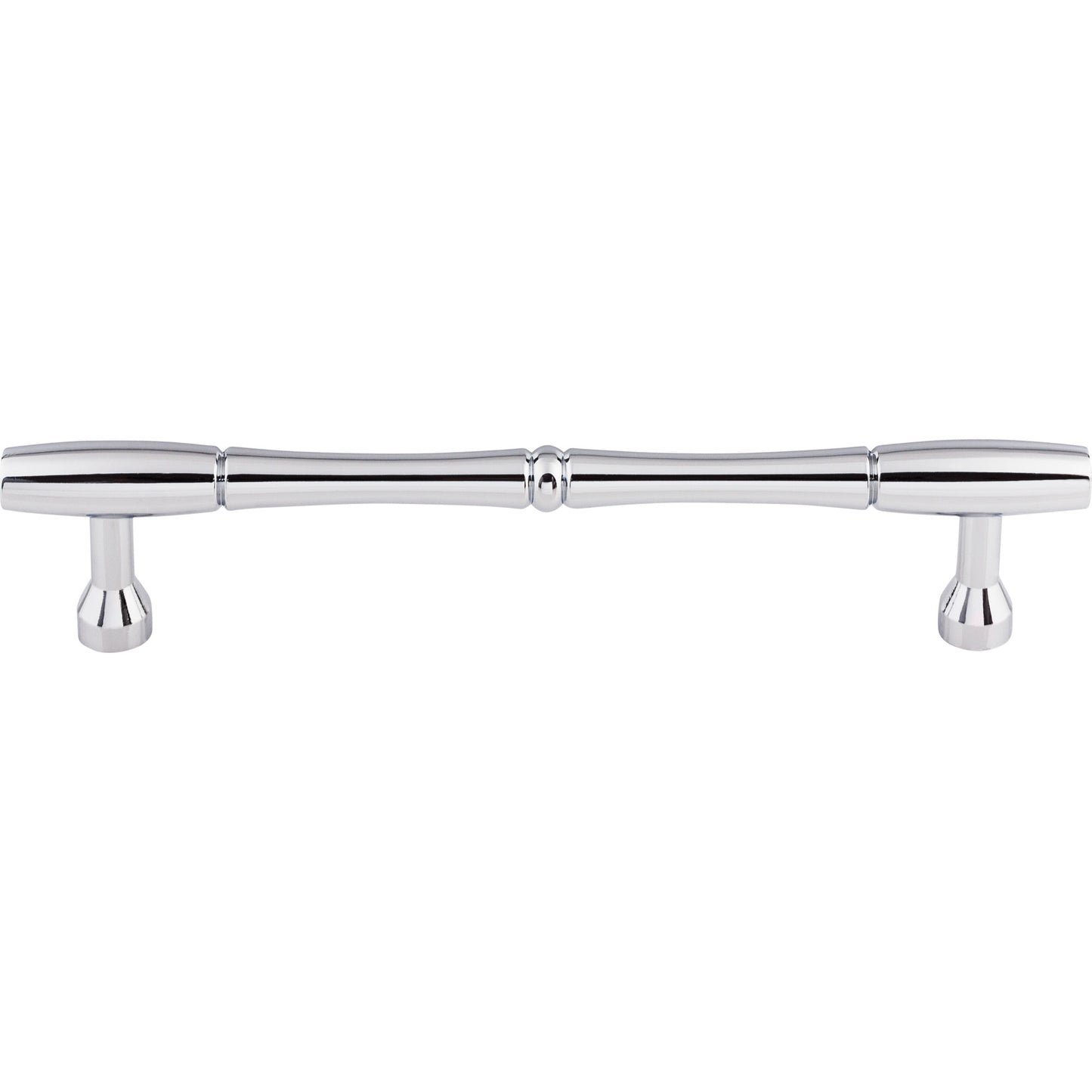 TOP KNOBS M721-7 Nouveau Bamboo 7" Center to Center Bar Pull - Polished Chrome