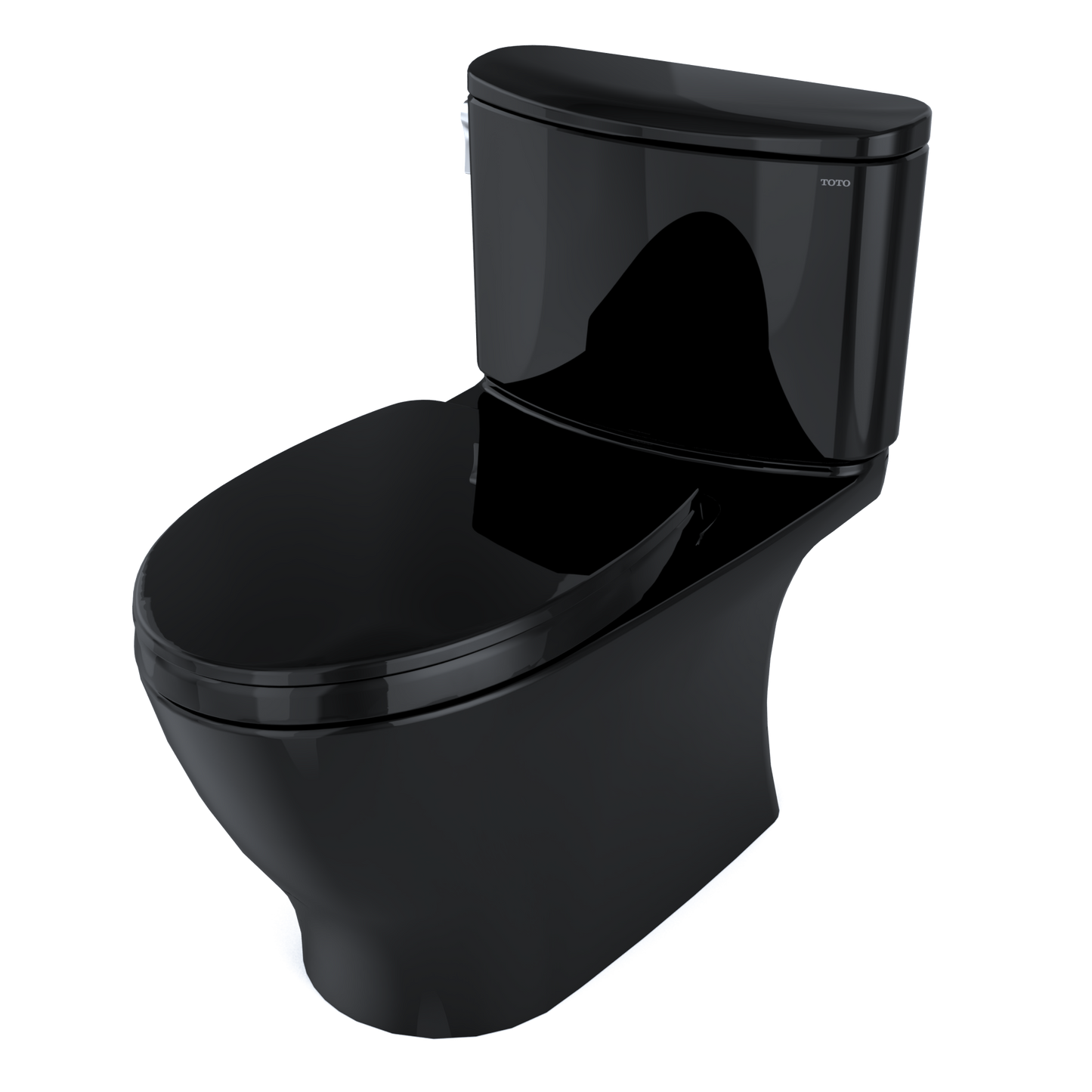 TOTO MS442124CUF#51 Nexus 1G Two-Piece Elongated 1.0 GPF Universal Height Toilet with SS124 SoftClose Seat , Ebony