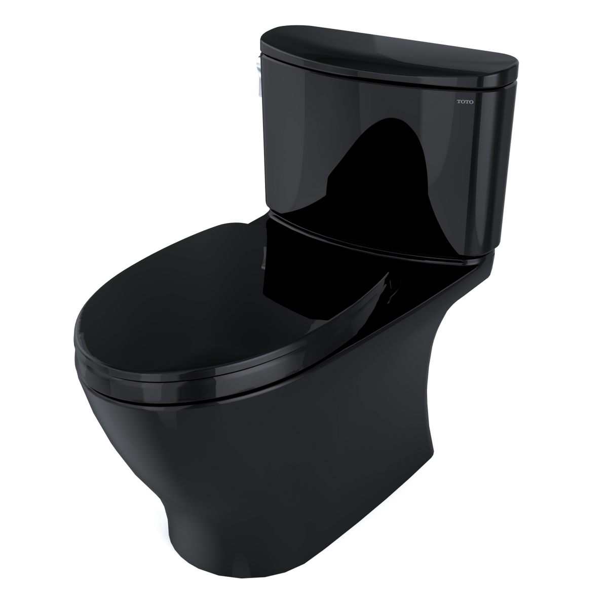 TOTO MS442124CUF#51 Nexus 1G Two-Piece Elongated 1.0 Gpf Universal Height Toilet With Ss124 Softclose Seat - Ebony