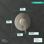 HANSGROHE 15739821 Ecostat S Pressure Balance Trim - Brushed Nickel