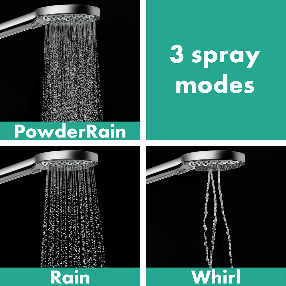 HANSGROHE 26036831 Raindance Select S Handshower 120 3-Jet PowderRain, 1.75 GPM - Polished Nickel