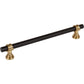 TOP KNOBS M2740 Bit 7 9/16" Center to Center Bar Pull - Flat Black and Honey Bronze