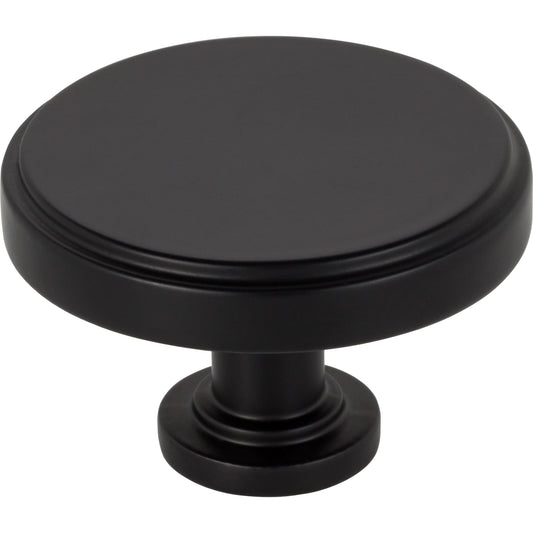 JEFFREY ALEXANDER 171L-MB Richard 1-3/4" Diameter Round Knob - Matte Black