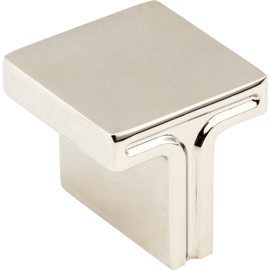 JEFFREY ALEXANDER 867L-NI Anwick 1-1/8" Length Square Knob - Polished Nickel