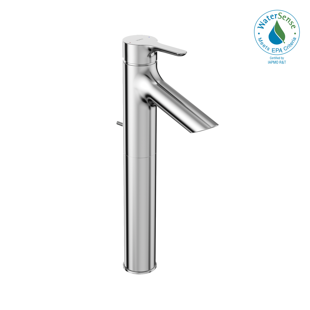 TOTO TLS01307U#CP Tls01307U#Cp Lb Series 1.2 Gpm Single Handle Bathroom Faucet For Vessel Sink With Drain Assembly - Polished Chrome