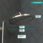 HANSGROHE 26217821 Croma Showerhead 280 1-Jet, 1.75 GPM - Brushed Nickel