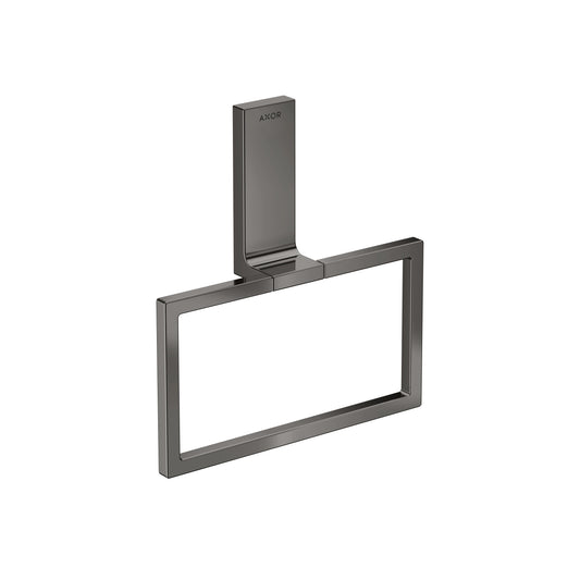 AXOR Universal Rectangular  Towel Ring in Polished Black Chrome
