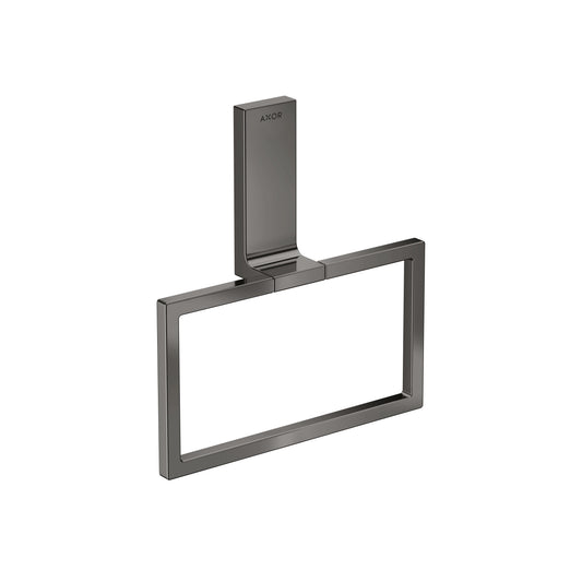 AXOR 42623330 Universal Rectangular Towel Ring - Polished Black Chrome