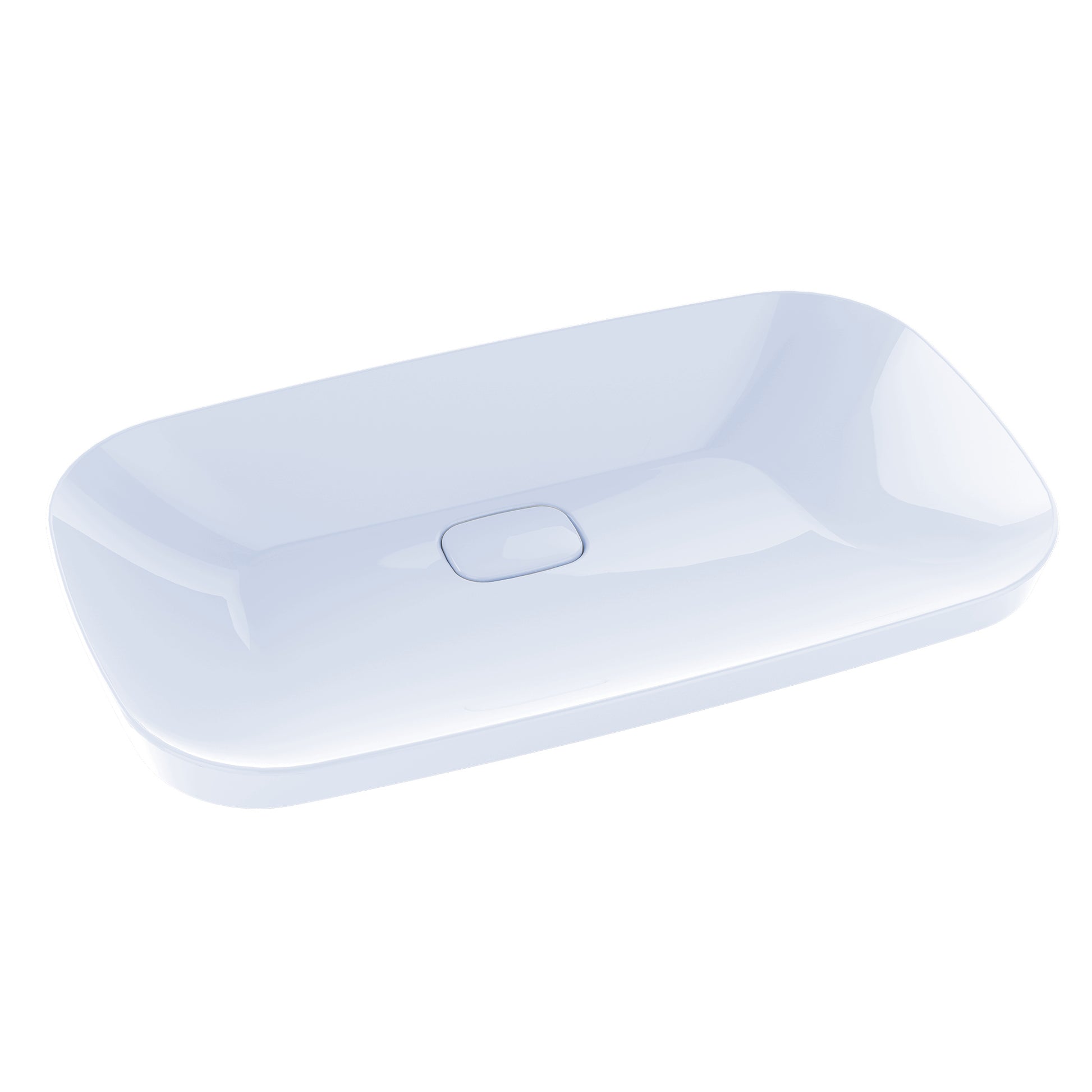 TOTO LT994G#01 Neorest Kiwami Rectangular Semi-Recessed Fireclay Vessel Bathroom Sink With Cefiontect - Cotton White