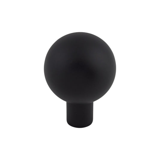 TOP KNOBS TK761BLK Brookline 1" Diameter Round Knob - Flat Black