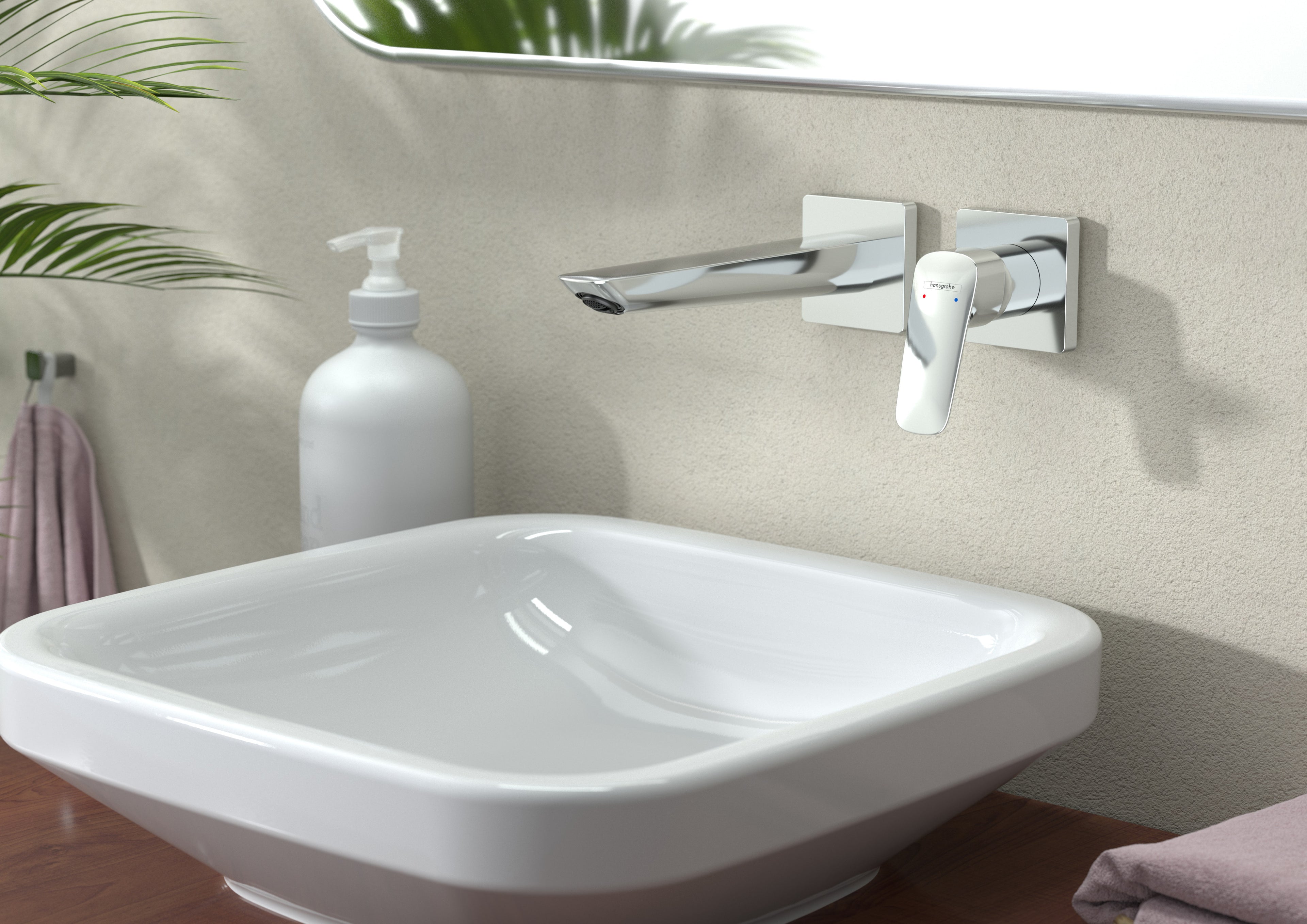 HANSGROHE 71256001 Logis Fine Wall-Mounted Single-Handle Faucet Trim, 1.2 GPM - Chrome