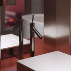 AXOR 42005330 Suite Tubs Round with Pop-Up Drain, 74 1/8" - Polished Black Chrome