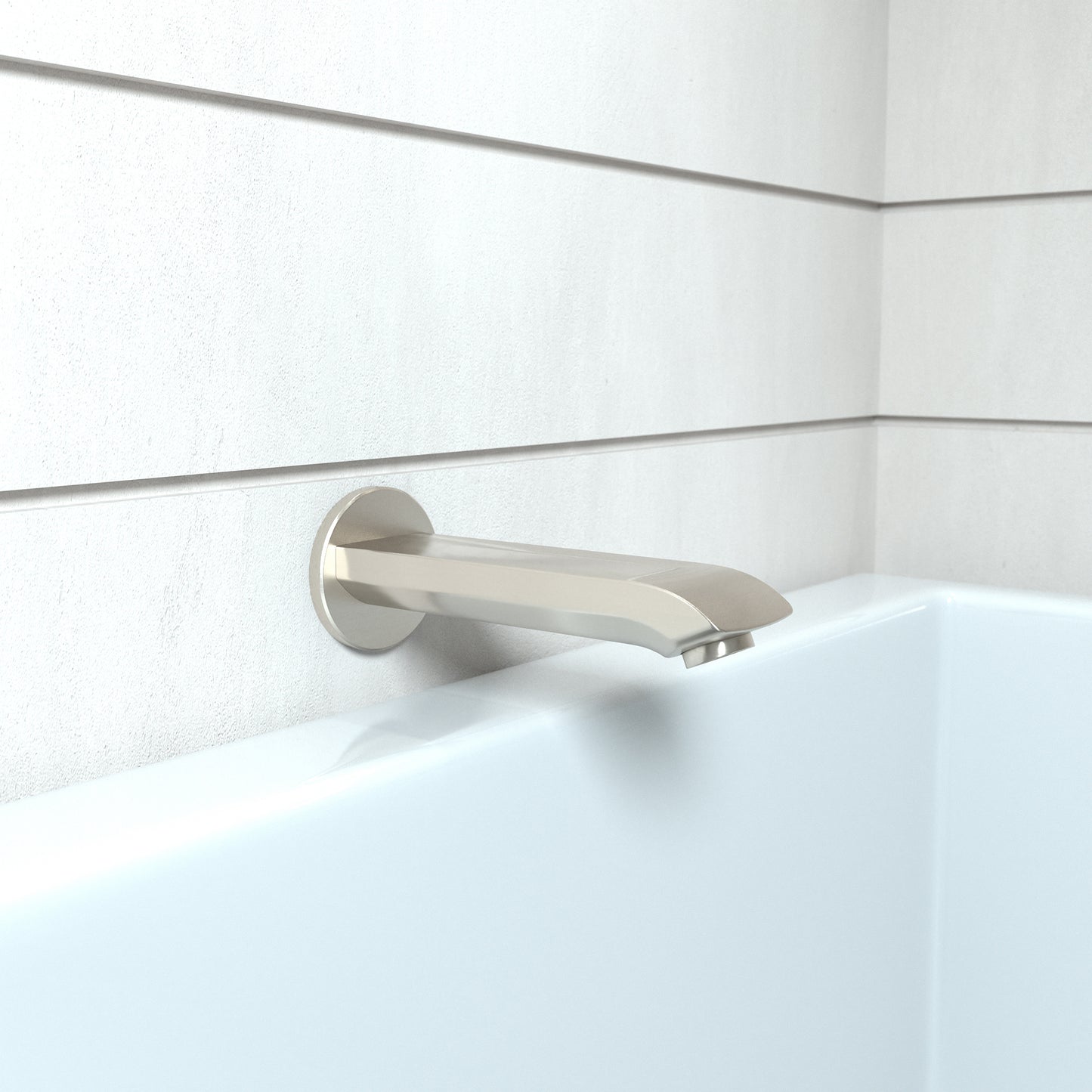 HANSGROHE 31494821 Brushed Nickel Metris Modern Tub Spout