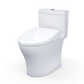 TOTO MW6464736CEMFGN#01 WASHLET+ Aquia IV One-Piece Elongated Dual Flush 1.28 and 0.9 GPF Toilet with S7A Contemporary Electric Bidet Seat , Cotton White