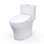 TOTO MW6464736CEMFGN#01 Washlet+ Aquia Iv One-Piece Elongated Dual Flush 1.28 And 0.9 Gpf Toilet With S7A Contemporary Electric Bidet Seat - Cotton White