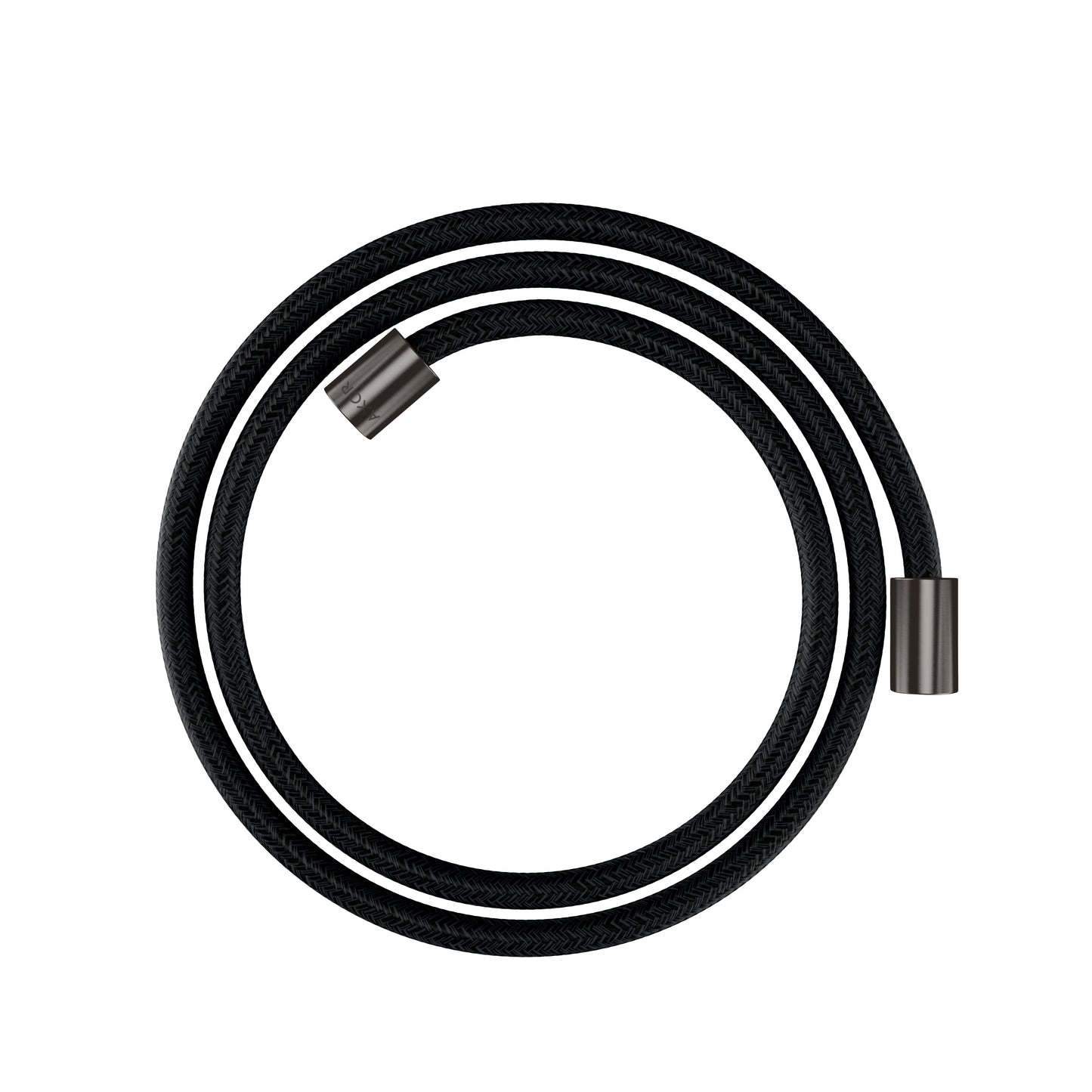 AXOR 28261340 Shower Solutions Textile Hose with Cylindrical Nut, 63" - Brushed Black Chrome