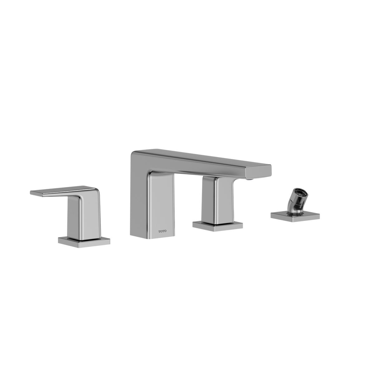 TOTO TBG10202U#CP Gb Two-Handle Deck-Mount Roman Tub Filler Trim With Handshower - Polished Chrome