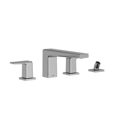 TOTO TBG10202U#CP Gb Two-Handle Deck-Mount Roman Tub Filler Trim With Handshower - Polished Chrome