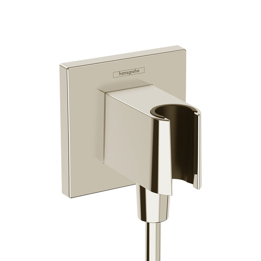 HANSGROHE 26889831 FixFit E Wall Outlet with Handshower Holder in Polished Nickel