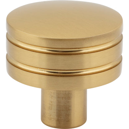 ATLAS A950-WB Griffith 1 1/4" Diameter Round Knob - Warm Brass