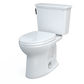 TOTO MS786124CEFG#01 Drake Transitional Two-Piece Elongated 1.28 GPF Universal Height TORNADO FLUSH Toilet with CEFIONTECT and SoftClose Seat , Cotton White