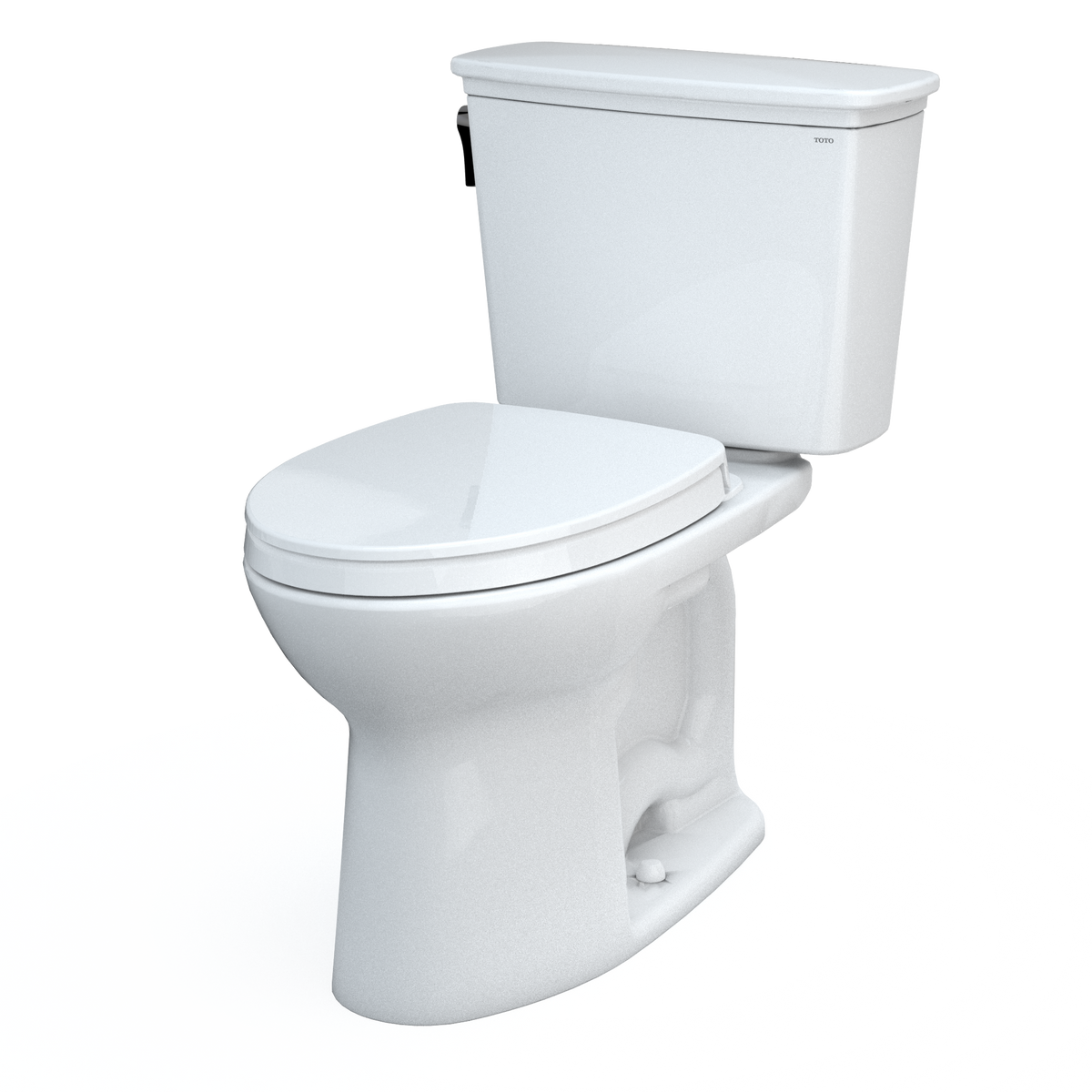 TOTO MS786124CEFG.10#01 Drake Transitional Two-Piece Elongated 1.28 Gpf Universal Height Tornado Flush  Toilet With 10 Inch Rough-In - Cotton White