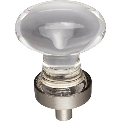 JEFFREY ALEXANDER G110SN Harlow 1-1/4" Length Oval Knob - Satin Nickel