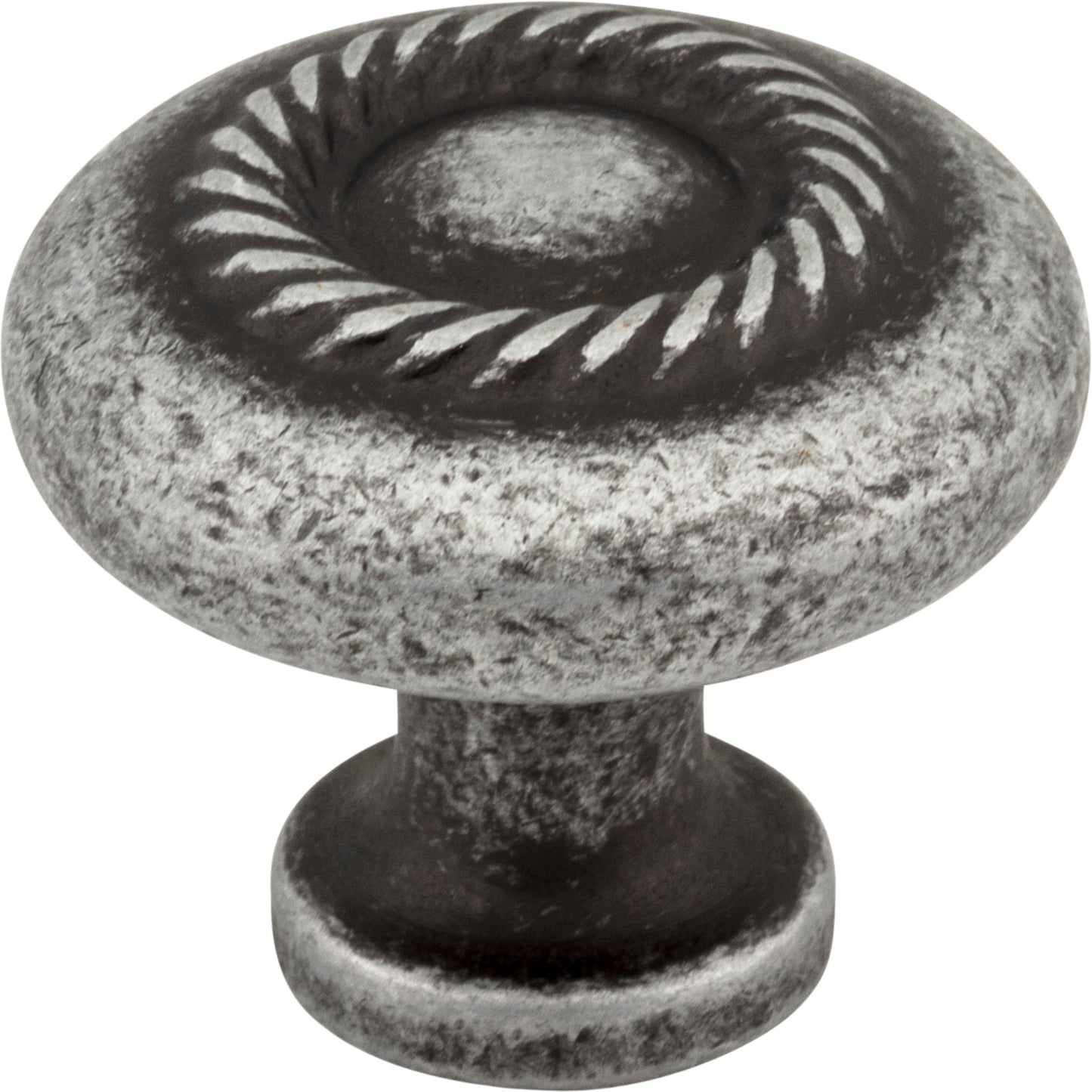 JEFFREY ALEXANDER Z117-SIM Lenoir 1-1/4" Diameter Mushroom Knob , Distressed Antique Silver