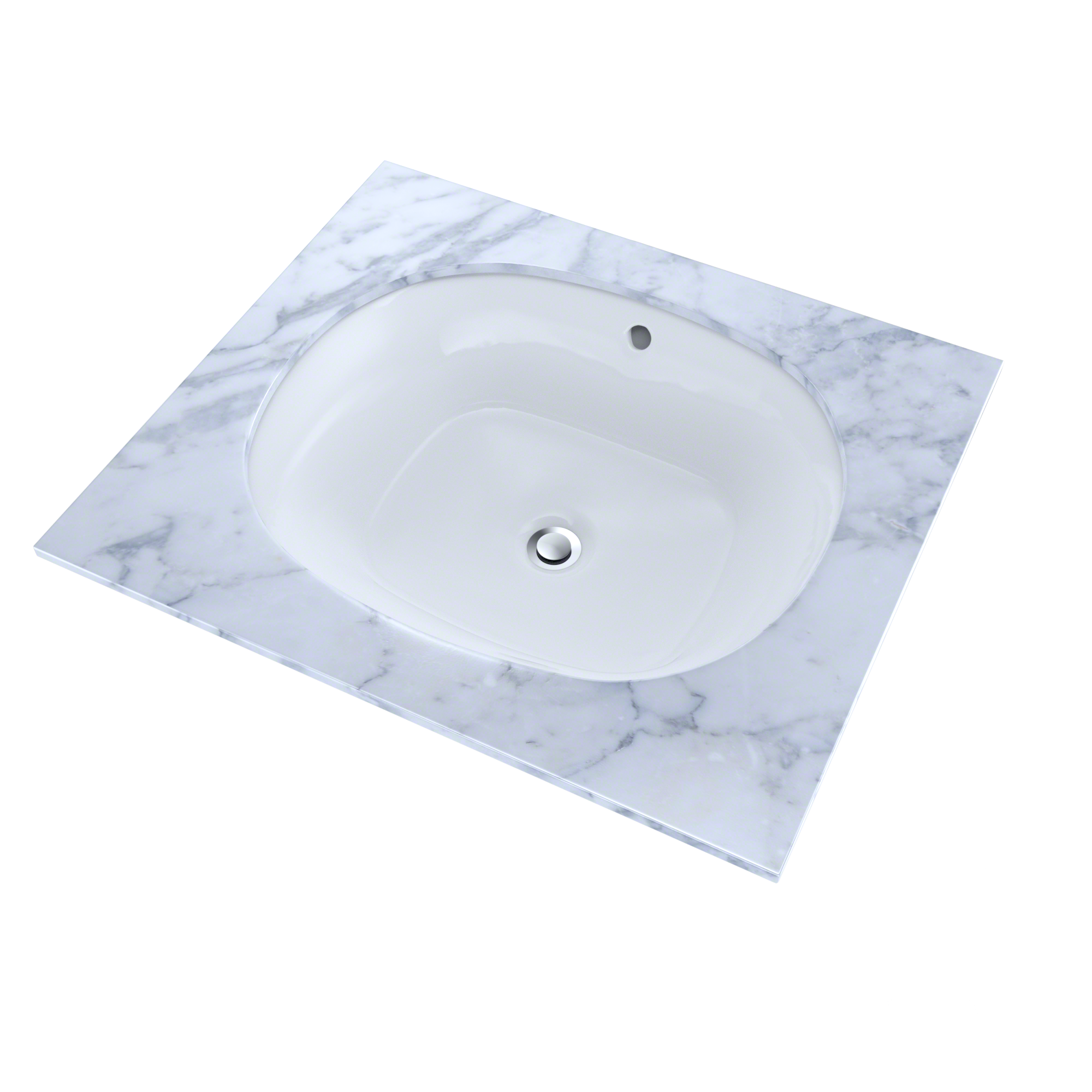 TOTO LT483G#01 Maris 17-5/8" X 14-9/16" Oval Undermount Bathroom Sink With Cefiontect - Cotton White