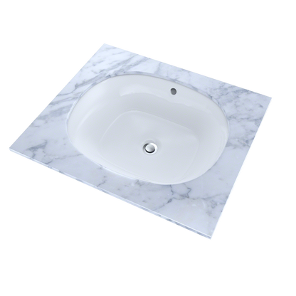 TOTO LT483G#01 Maris 17-5/8" X 14-9/16" Oval Undermount Bathroom Sink With Cefiontect - Cotton White