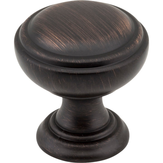 JEFFREY ALEXANDER 658DBAC Tiffany 1-1/4" Diameter Mushroom Knob - Brushed Oil Rubbed Bronze